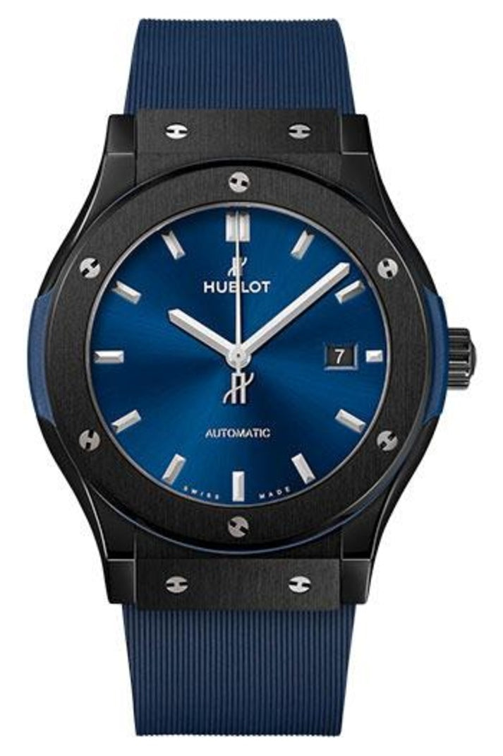 Hublot Classic Fusion Ceramic Blue 42mm Blue sunray dial, reference 542.CM.7170.RX