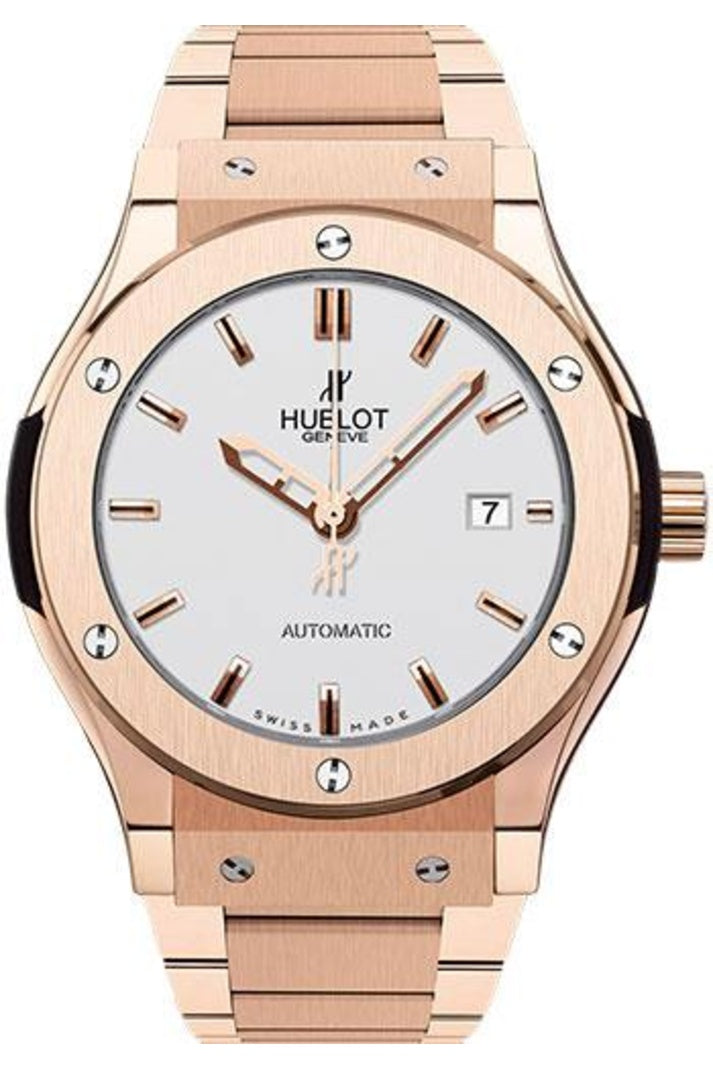 Hublot Classic Fusion King Gold Opaline Bracelet 42mm Opaline dial 18K King Gold bracelet, reference 542.OX.2610.OX