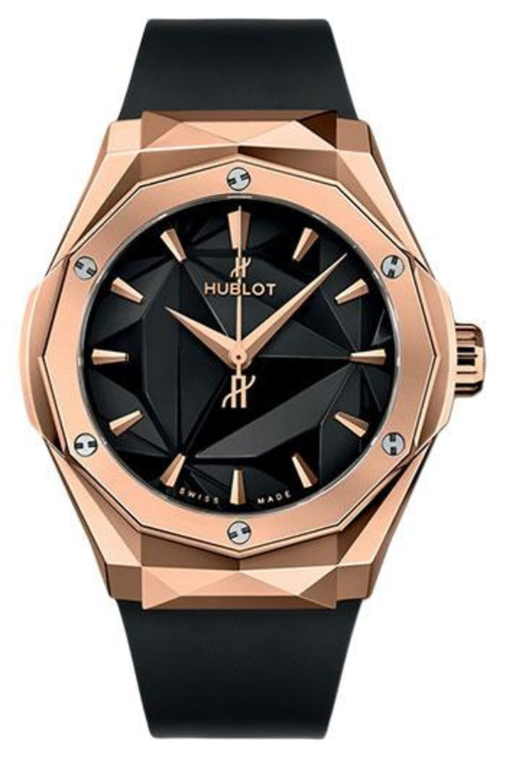 Hublot Classic Fusion Orlinski King Gold Black 40mm Faceted black dial, Black smooth rubber, reference 550.OS.1800.RX.ORL19
