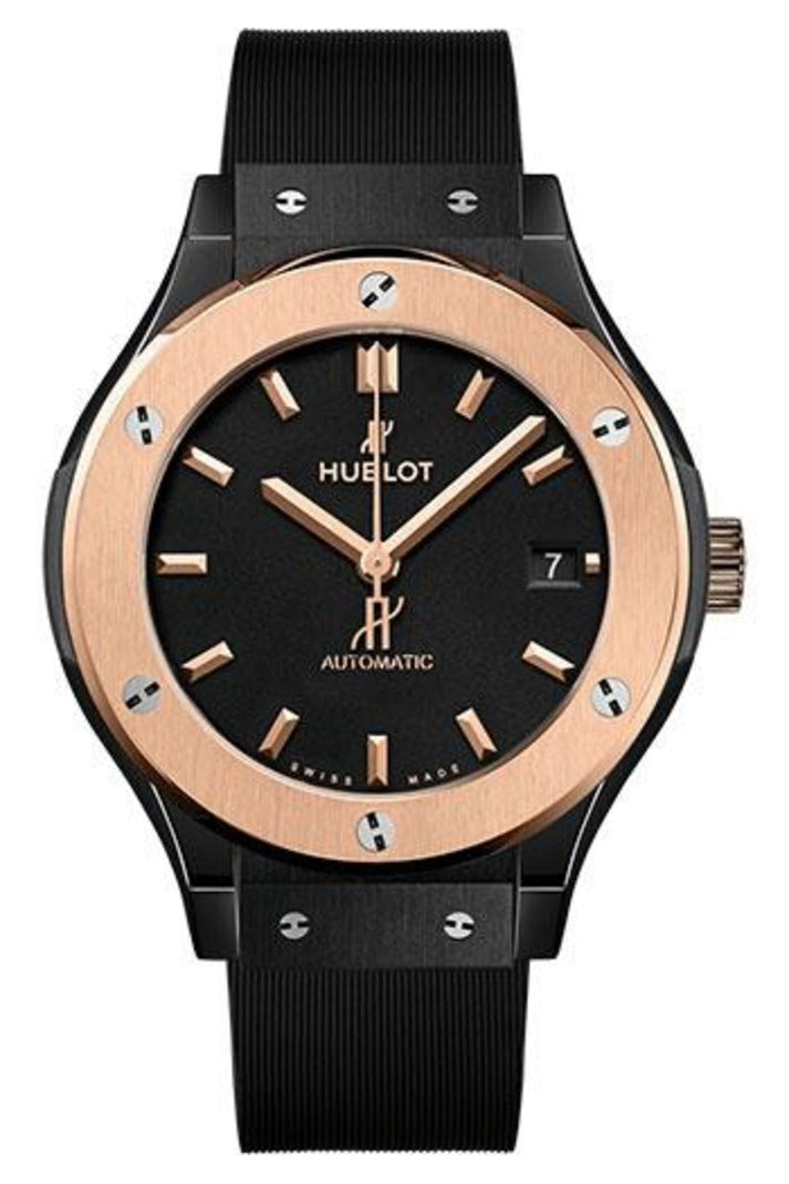 Hublot Classic Fusion Ceramic King Gold Black 38mm Matte black dial, reference 565.CO.1181.RX