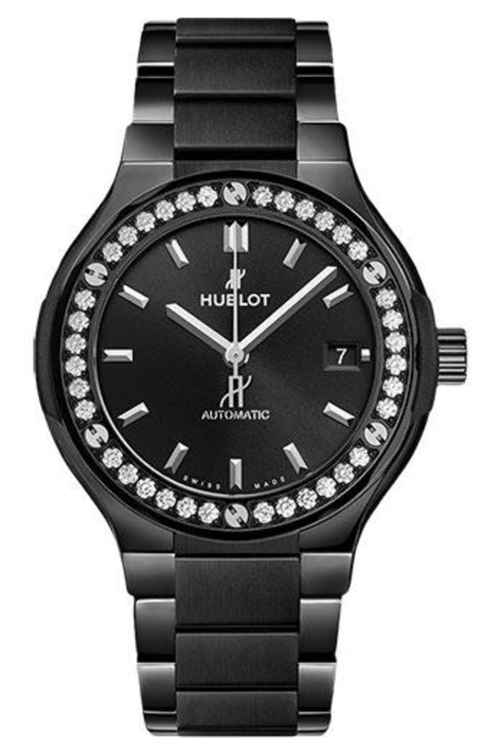 Hublot Classic Fusion Black Magic Diamond Bracelet 38mm Matte black dial reference 568.CM.1470.CM.1204
