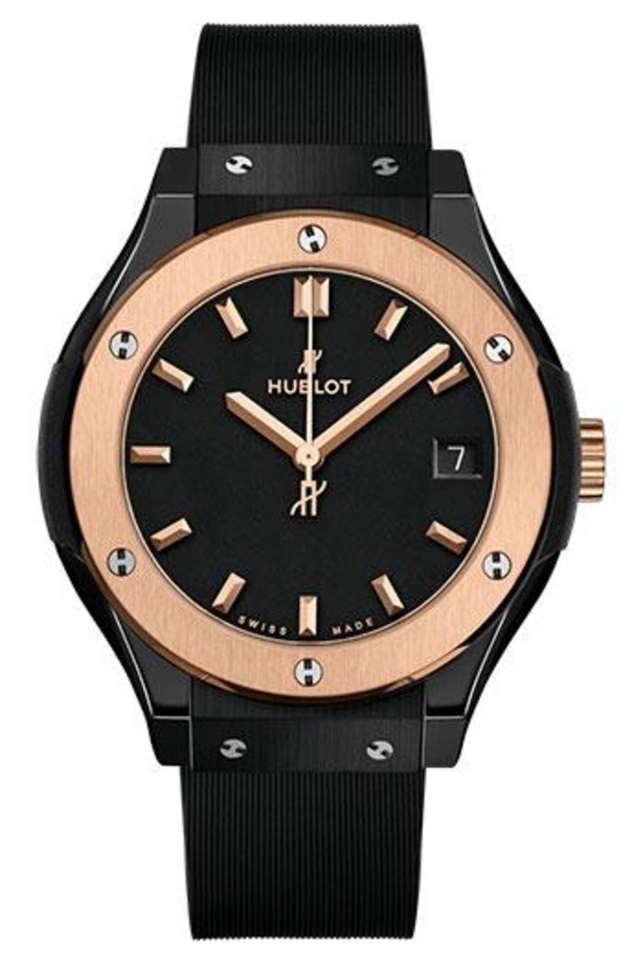 Hublot Classic Fusion Ceramic King Gold Black 33mm Matte black dial, reference 581.CO.1181.RX