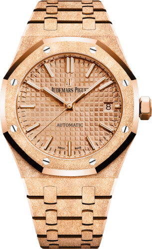 Pre-owned Audemars Piguet Royal Oak Frosted 37 mm — 15454OR.GG.1259OR.03