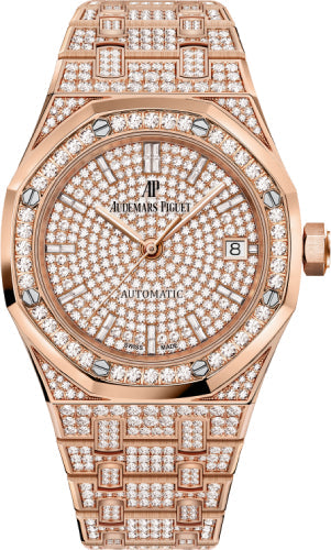 Pre-owned Audemars Piguet Royal Oak Rose 37 mm — 15452OR.ZZ.1258OR.02