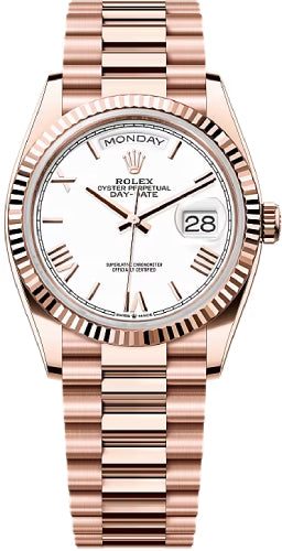 Pre-owned Rolex Day-Date 36 36mm 36 mm — 128235-Whrom