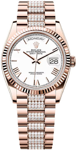 Pre-owned Rolex Day-Date 36 36mm 36 mm — 128235-Wht