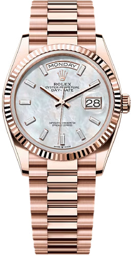 Pre-owned Rolex Day-Date 36 36mm 36 mm — 128235-Whmop
