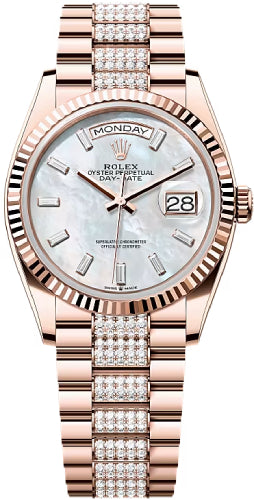 Pre-owned Rolex Day-Date 36 36mm 36 mm — 128235-Whtmopd