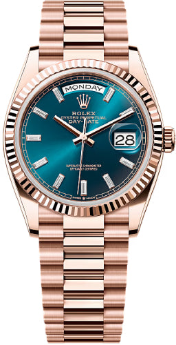 Pre-owned Rolex Day-Date 36 36mm 36 mm — 128235-BlGr