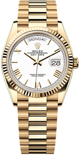 Pre-owned Rolex Day-Date 36 36mm 36 mm — 128238-Whtrom