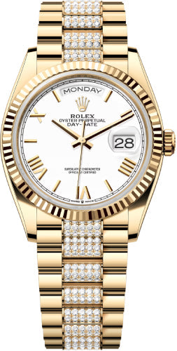 Pre-owned Rolex Day-Date 36 36mm 36 mm — 128238-Whtro