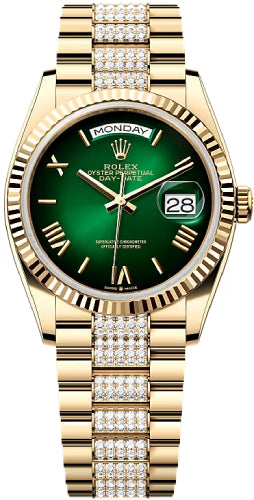 Pre-owned Rolex Day-Date 36 36mm 36 mm — 128238-FGreomb