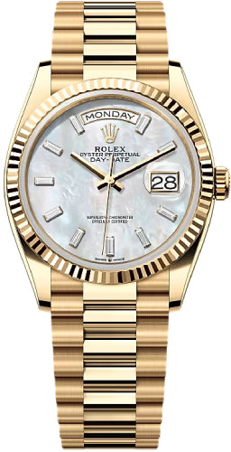 Pre-owned Rolex Day-Date 36 36mm 36 mm — 128238-Whtmop