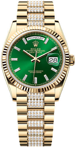 Pre-owned Rolex Day-Date 36 36mm 36 mm — 128238-Brgredb