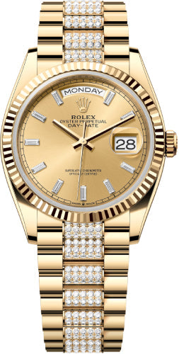 Pre-owned Rolex Day-Date 36 36mm 36 mm — 128238-Chmp