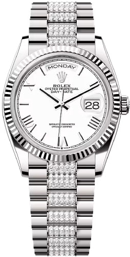 Pre-owned Rolex Day-Date 36 36mm 36 mm — 128239-Whtrom