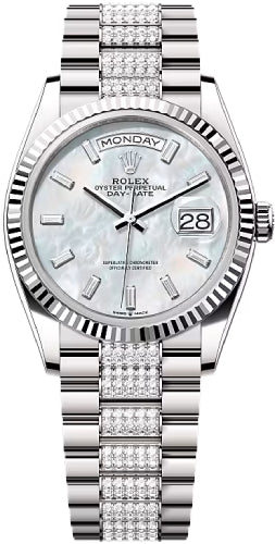 Pre-owned Rolex Day-Date 36 36mm 36 mm — 128239-Whtmop