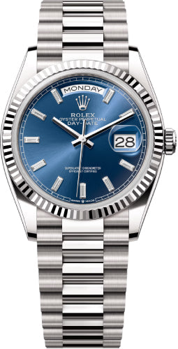Pre-owned Rolex Day-Date 36 36mm 36 mm — 128239-Brbludb