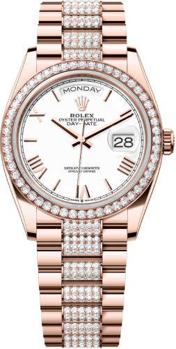 Pre-owned Rolex Day-Date 36 36mm 36 mm — 128345RBR-Whtrom