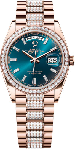 Pre-owned Rolex Day-Date 36 36mm 36 mm — 128345RBR-Blugrdb