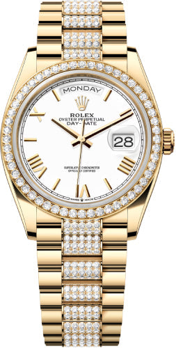 Pre-owned Rolex Day-Date 36 36mm 36 mm — 128348RBR-Whtro