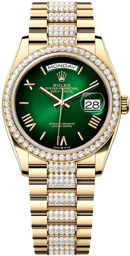 Pre-owned Rolex Day-Date 36 36mm 36 mm — 128348RBR-Greom