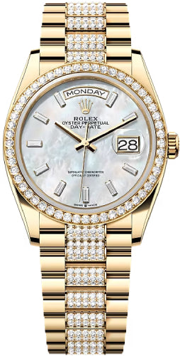 Pre-owned Rolex Day-Date 36 36mm 36 mm — 128348RBR-Whtmop