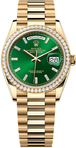 Pre-owned Rolex Day-Date 36 36mm 36 mm — 128348RBR-BrGr