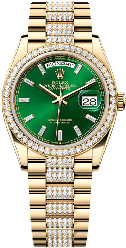 Pre-owned Rolex Day-Date 36 36mm 36 mm — 128348RBR-Brgre