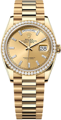 Pre-owned Rolex Day-Date 36 36mm 36 mm — 128348RBR-Chdis