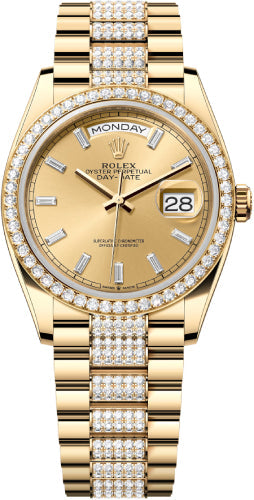 Pre-owned Rolex Day-Date 36 36mm 36 mm — 128348RBR-Chamdb