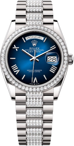 Pre-owned Rolex Day-Date 36 36mm 36 mm — 128349RBR-Bluombr