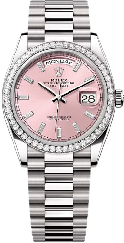 Pre-owned Rolex Day-Date 36 36mm 36 mm — 128349RBR-Pnk