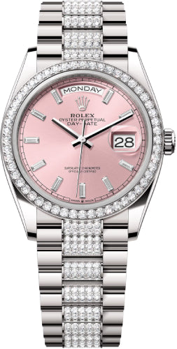 Pre-owned Rolex Day-Date 36 36mm 36 mm — 128349RBR-Pnkdb