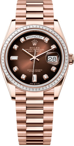 Pre-owned Rolex Day-Date 36 36mm 36 mm — 128395TBR-Brwod