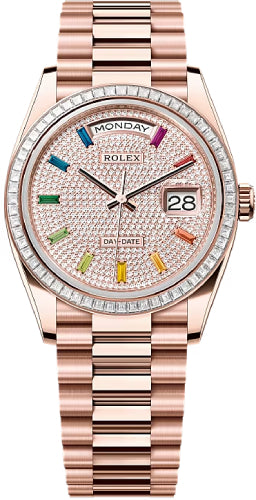 Pre-owned Rolex Day-Date 36 36mm 36 mm — 128395TBR-Diapv