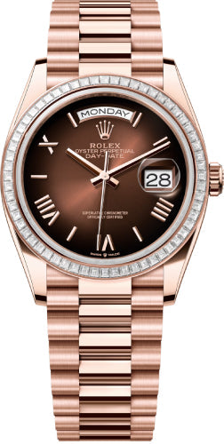 Pre-owned Rolex Day-Date 36 36mm 36 mm — 128395TBR-Brwomb