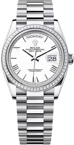 Pre-owned Rolex Day-Date 36 36mm 36 mm — 128396TBR-Whtr