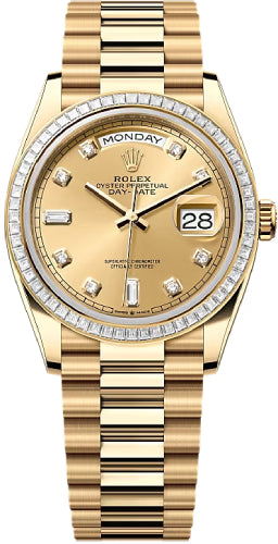 Pre-owned Rolex Day-Date 36 36mm 36 mm — 128398TBR-Chmpdi
