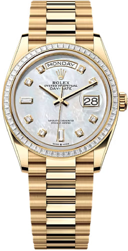Pre-owned Rolex Day-Date 36 36mm 36 mm — 128398TBR-Whtmopd