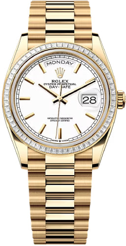 Pre-owned Rolex Day-Date 36 36mm 36 mm — 128398TBR-Whtsti