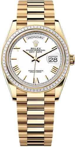 Pre-owned Rolex Day-Date 36 36mm 36 mm — 128398TBR-Whtrom