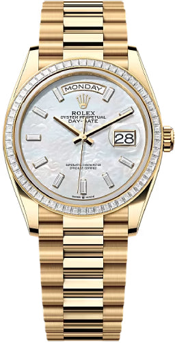 Pre-owned Rolex Day-Date 36 36mm 36 mm — 128398TBR-Whtmop