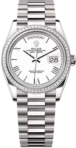 Pre-owned Rolex Day-Date 36 36mm 36 mm — 128399TBR-Whtr
