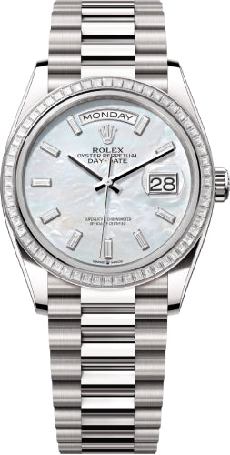 Pre-owned Rolex Day-Date 36 36mm 36 mm — 128399TBR-Whtmpbd