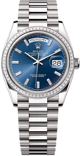 Pre-owned Rolex Day-Date 36 36mm 36 mm — 128399TBR-Brtblubd