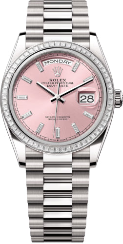 Pre-owned Rolex Day-Date 36 36mm 36 mm — 128399TBR-Pnkbd