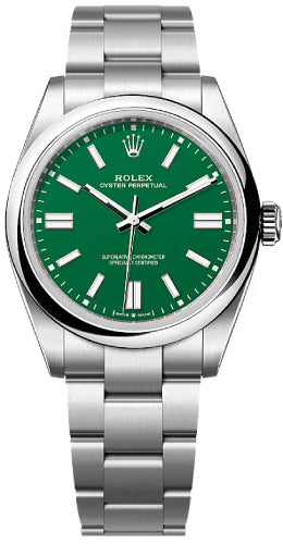 Pre-owned Rolex Oyster Perpetual 41 41 mm — ES-134300-Grn