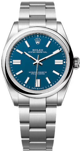 Pre-owned Rolex Oyster Perpetual 41 41 mm — ES-134300-Blu