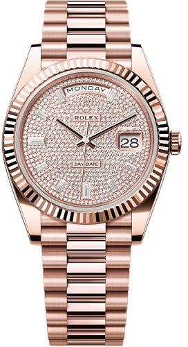 Pre-owned Rolex Day-Date 40 40mm 40 mm — 228235-DiaPav